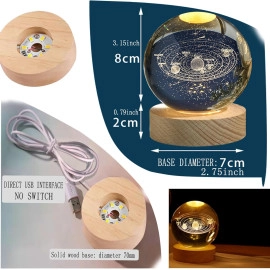 Inspiring Galaxy Lamp Ball, Mesmerizing Crystal Ball Lamp Night Lamp for Bedroom, Unforgettable Galaxy Lamp Experience,Ideal Birthday Gift for Teens, Multi-Design Galaxy Solar Model (1Pcs)