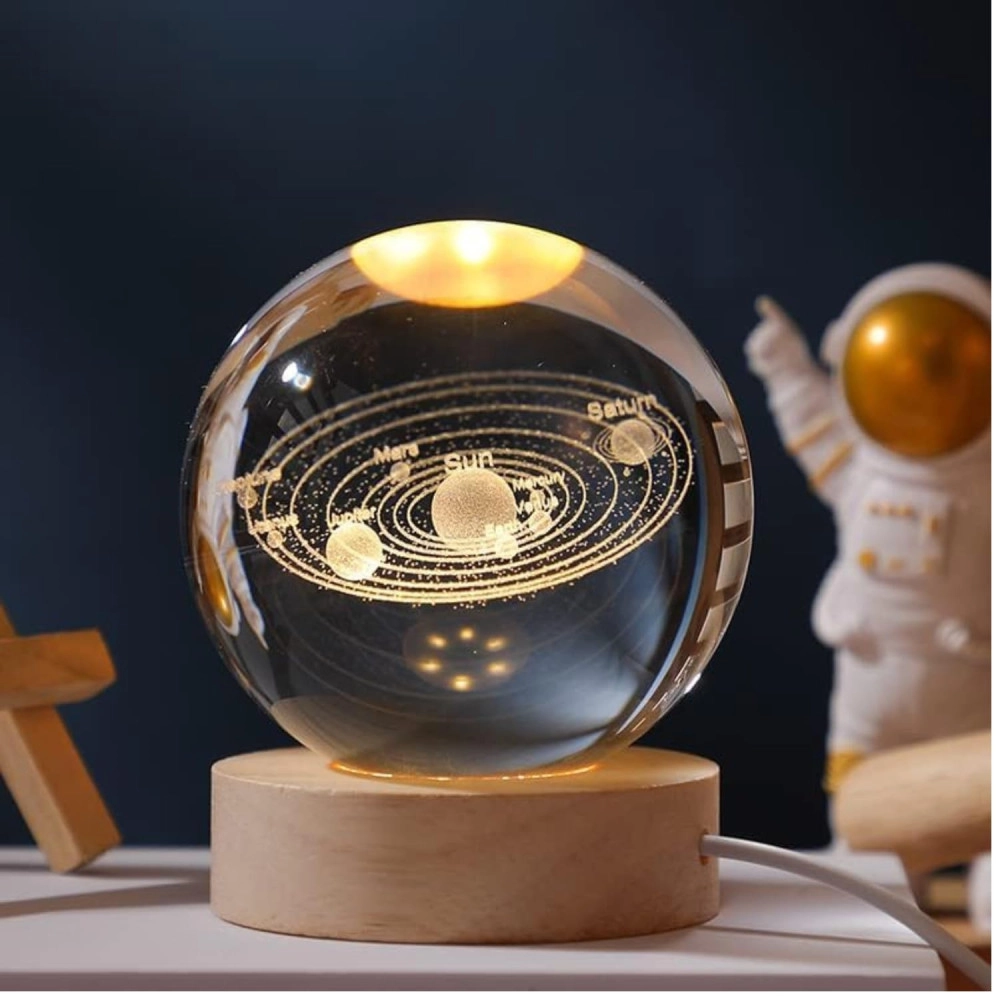 Inspiring Galaxy Lamp Ball, Mesmerizing Crystal Ball Lamp Night Lamp for Bedroom, Unforgettable Galaxy Lamp Experience,Ideal Birthday Gift for Teens, Multi-Design Galaxy Solar Model (1Pcs)