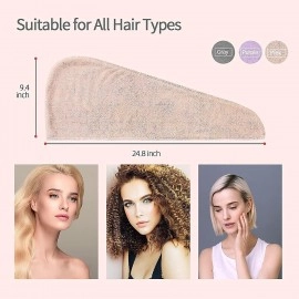 2 PCS Microfiber Hair Wraps Magic Fast Dry Towel Drying Bath Twist Hat Spa Soft Cap Hair Towel Wrap for Hair Super Absorbent Hair Drying Towel with Button Design Hair Turbans for Women (Multicolor)