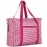 Fabric Oxford Waterproof Folding Travel Foldable Reusable Large Carry Tote Bag with Zipper Travel Duffel Bag Women's Travel Bags Lightweight Foldable Waterproof Shoulder Handbag Duffle Bag (Pink)