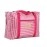 Fabric Oxford Waterproof Folding Travel Foldable Reusable Large Carry Tote Bag with Zipper Travel Duffel Bag Women's Travel Bags Lightweight Foldable Waterproof Shoulder Handbag Duffle Bag (Pink)
