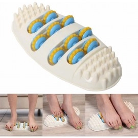 Manual Foot Massager Roller Pain Relief Massage Reflexology Tool Leg Massager Acupressure Point Device Relaxation Health Body Stress Buster Deep Kneading Stress Relief Massager (Pack Of 1)