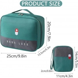 Medicine Pouch for Travel Medicine Pill Tablet Storage Organizer Bag First Aid Organizer Bag Mini Empty Medical Storage Bag for Home, Office, Travel - Set of 2