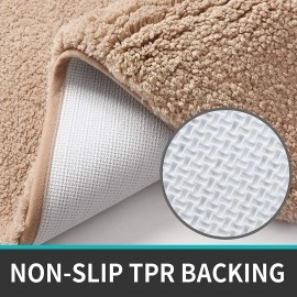 Microfiber Bath Mat Super Absorbent Anti-Skid Mats for Bathroom Mat for Kitchen Bedroom Shower Rugs Door Mat - 60 x 40 CM (Grey)