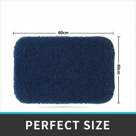 Microfiber Bath Mat Super Absorbent Anti-Skid Mats for Bathroom Mat for Kitchen Bedroom Shower Rugs Door Mat - 60 x 40 CM (Grey)