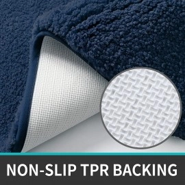 Microfiber Bath Mat Super Absorbent Anti-Skid Mats for Bathroom Mat for Kitchen Bedroom Shower Rugs Door Mat - 60 x 40 CM (Grey)