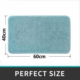 Microfiber Bath Mat Super Absorbent Anti-Skid Mats for Bathroom Mat for Kitchen Bedroom Shower Rugs Door Mat - 60 x 40 CM (Grey)