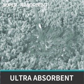 Microfiber Bath Mat Super Absorbent Anti-Skid Mats for Bathroom Mat for Kitchen Bedroom Shower Rugs Door Mat - 60 x 40 CM (Grey)