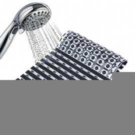 PVC Shower Mat Anti-Skid Plastic Bath Mat of PVC Rubber Shower Mat with Suction Cups and Drain Holes Foot mats for Walk-in Showers Mat (Beige)