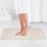 PVC Shower Mat Anti-Skid Plastic Bath Mat of PVC Rubber Shower Mat with Suction Cups and Drain Holes Foot mats for Walk-in Showers Mat (Beige)