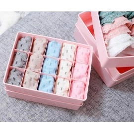 Plastic 3 Layer 30 Grid Multipurpose Portable Handled Storage Box Organizer for Art Craft and Cosmetic Jewellery Craft Accessories Tool Storage Organiser Bins and Removable Divider Beauty Supplies (30 Grid Box)