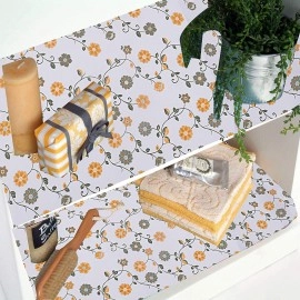 Print Fridge Drawer Mats Fridge mat Kitchen mat Shelf mat Table mat Cupboard mat Cabinet Drawer Shelf Mat Liner Sheets Waterproof Strong Table Mat EVA for Bathroom mat (45x500 Cm)