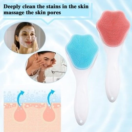 Silicone Face Cleansing Brush for Exfoliating Massage Manual Face Scrubber Exfoliating Brush for Face Skincare Brush