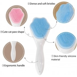 Silicone Face Cleansing Brush for Exfoliating Massage Manual Face Scrubber Exfoliating Brush for Face Skincare Brush