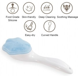 Silicone Face Cleansing Brush for Exfoliating Massage Manual Face Scrubber Exfoliating Brush for Face Skincare Brush
