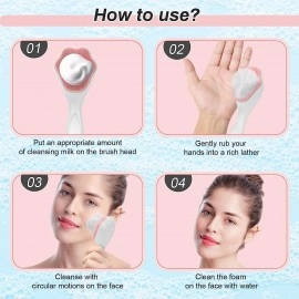 Silicone Face Cleansing Brush for Exfoliating Massage Manual Face Scrubber Exfoliating Brush for Face Skincare Brush