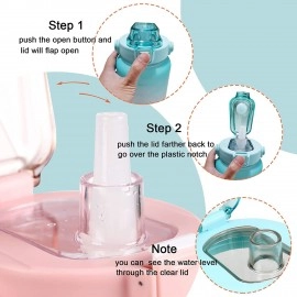 Sipper Water Bottle 2 Liter with Motivational Time Marker Water bottle for office,Water bottle for gym Non Toxic Gallon Water Bottle (1 Pcs, Blue, Plastic)