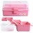 Three-Layer Multipurpose Tools Storage Box Organizer Plastic Storage Box Portable Handled Storage Case for Art Craft and Cosmetic Sewing Supplies Organizer Medicine Box Family First Aid Box with Handle (Multicolor)