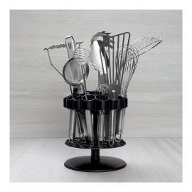 Rotating Utensil Caddy Rotating Kitchen Multi Function Honeycomb Rotating Chopsticks Bucket Knife Holder Kitchen Accessories (Pack of 1, Multicolor)