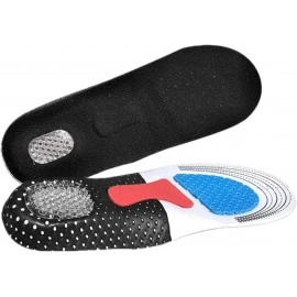 Gel Insoles Men Women EVA Memory Foam Shoe Insoles Orthopedic Insole Breathable Soft Comfort Functional Sports Insoles for Flat Feet Plantar Fasciitis Foot Pain Heel Spurs (Black)