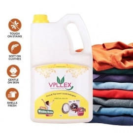 Vpllex washing machine liquid Detergent 5L Premium Matic Laundry Wash Liquid | Washing Machine Liquid Front Load | Fabric Care Liquid For Top-Load And Front Load Machine |