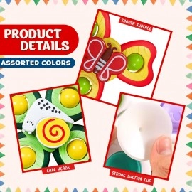 Baby Bath Toys 3 PCS Spinner Toy for Baby Spinners for Baby Toddlers Boys Girls Waterproof Suction Cup Spinning Top Rotating Montessori Learning Toy Sticks to Smooth Surface (Multicolor)