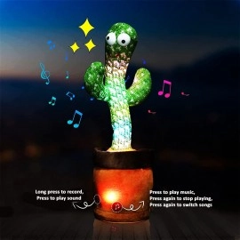 Toys Talking Cactus For Kids Dancing Cactus Toys Can Sing Wriggle & Singing Recording Repeat What You Say Funny Education Toys Playing Home Decor Items For Kids,Green
