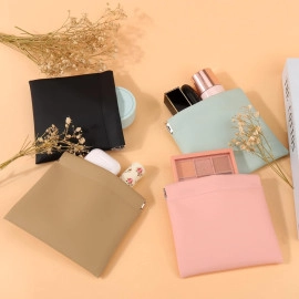 Small Pouches Purse, Coin Purse Snap Closure Organizer Pouch, Pocket Cosmetic Bag Squeeze Top Portable Mini Travel Makeup Bag for Women No Zipper Self Closing (Multi Color) (1)
