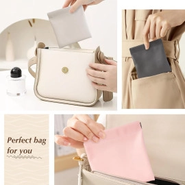 Small Pouches Purse, Coin Purse Snap Closure Organizer Pouch, Pocket Cosmetic Bag Squeeze Top Portable Mini Travel Makeup Bag for Women No Zipper Self Closing (Multi Color) (1)
