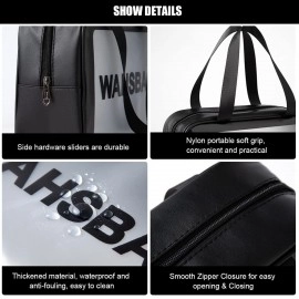 Wash Bag Clear Makeup Pouch Set Cosmetic Organizer Bag for Women and Girls Travel Waterproof Toiletry Storage Kit Organizer Makeup Pouch for Cosmetics Brushes Accessories (Set of 3, Pink)