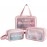 Wash Bag Clear Makeup Pouch Set Cosmetic Organizer Bag for Women and Girls Travel Waterproof Toiletry Storage Kit Organizer Makeup Pouch for Cosmetics Brushes Accessories (Set of 3, Pink)