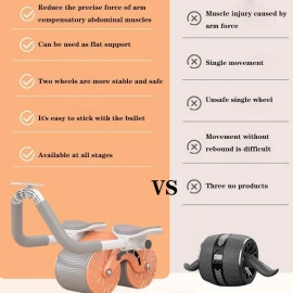 Ab roller Wheel, Automatic Rebound 2 In 1 For Abs Workout, Abdominal Fitness Wheel for men women, Dynamic Core Trainer Plank Exercise Wheels with Phone Stand For Home Gym Fitness