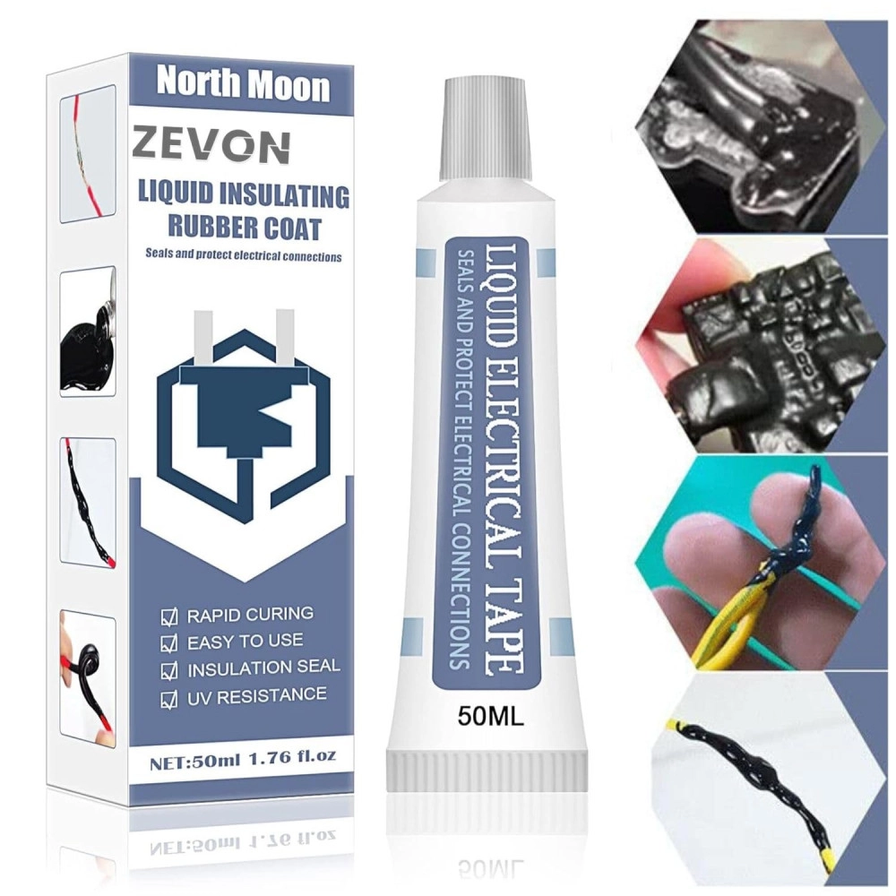 Liquid Electrical Tape/Tube for Wire,Liquid Insulating High Temperature Tube, Waterproof Insulating Electrical Gel, Cable Repair Tube for Mobile Charger,Fast Dry Liquid Electrical Tape (Black)