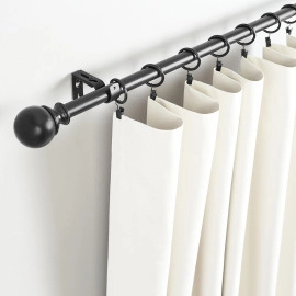 1 Curtain Clip Ring, Set of 7, Black