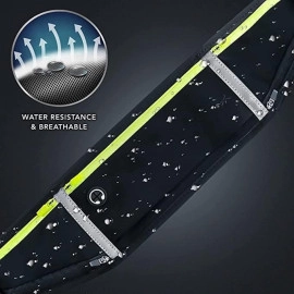 Running Belt Waist Pack Bag, Workout Gear, 3 Pockets Gym Fitness Fanny Pack for Phone, Cell Phone Holder for Running, Jogging Pocket Belt for Women & Men, Running Accessories