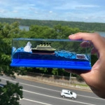 Car Interior Dashboard Decoration, Titanic Wave Cruise Ship, Liquid Wave Cruise Ship Decoration, Nautical Showpiece for Show Piece for Home Decor, Car Dashboard, Living Room, Office