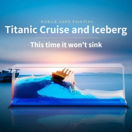 Car Interior Dashboard Decoration, Titanic Wave Cruise Ship, Liquid Wave Cruise Ship Decoration, Nautical Showpiece for Show Piece for Home Decor, Car Dashboard, Living Room, Office