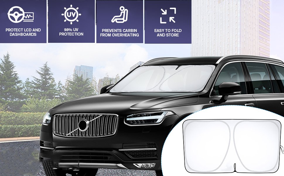 BELLOXCarWindshieldSunShadeProtectorCarCoolVisorSunShadeCarFrontWindowSunshadefo