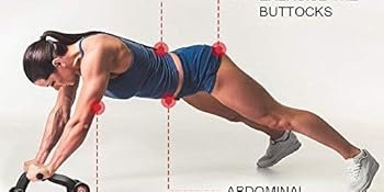 BELLUXA-Anti-Skid-Abdominal-Ab-Four-Roller-Exercise-Wheel-with-Knee-Mat-for-Stom