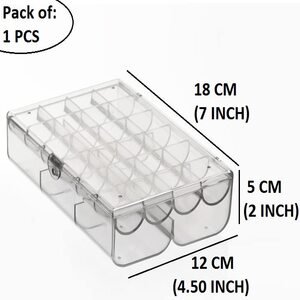 BHAVYAMJewelryOrganizerBoxPortable2LayerAcrylicJewelryStorageBoxOrganizerHolderc