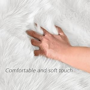 Birudmart-Faux-Fur-Runner-Hard-Backing-Rug-Fluffy-Sheepskin-Rug-for-Bedroom-Livi