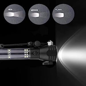 Bletilla7ModeRechargeableAluminiumSolarLEDTorchLightPowerLongDistancewithTorchFl