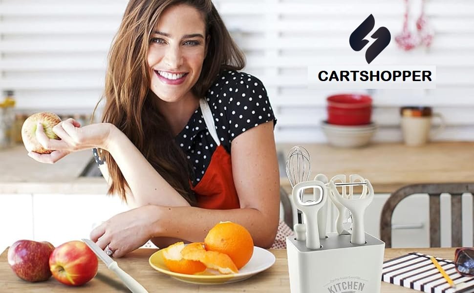 CARTSHOPPER-6pcs-Kitchen-Gadgets-Set-Includes-Kitchen-Scissors-Paring-Knife-Whis