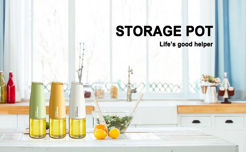 COLBEXGlassOliveOilDispenserOilandVinegarDispenserSetwithSilicaGelPourersWeighte