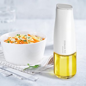 COLBEXGlassOliveOilDispenserOilandVinegarDispenserSetwithSilicaGelPourersWeighte