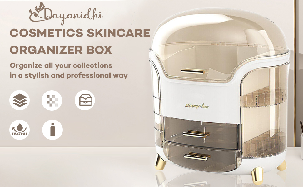 DAYANIDHIMultifunctionalDustproofCosmeticStorageBoxWaterproofFashionBigCapacity1