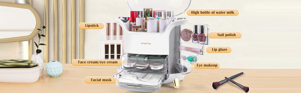 DAYANIDHIMultifunctionalDustproofCosmeticStorageBoxWaterproofFashionBigCapacity1