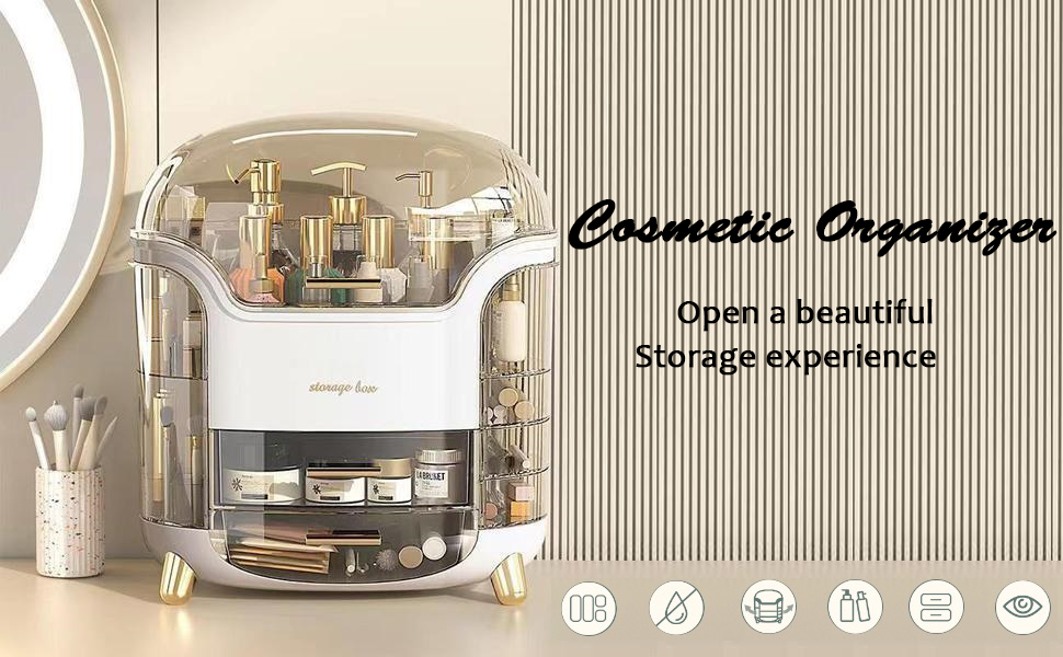 DAYANIDHIMultifunctionalDustproofCosmeticStorageBoxWaterproofFashionBigCapacity1