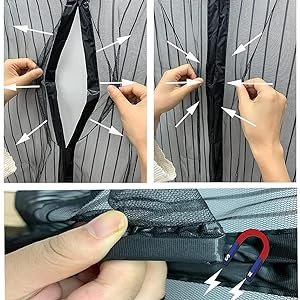 DHANDHUKIYAMagicMeshMagneticMosquitoScreenDoorNetCurtainwithMagnetsReinforcedPol