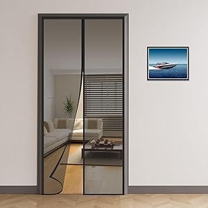 DHANDHUKIYAMagicMeshMagneticMosquitoScreenDoorNetCurtainwithMagnetsReinforcedPol